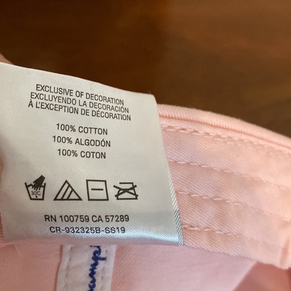 Champion Logo Spell out Baseball Hat Strap Back Adjustable Pink Color - Picture 8 of 12